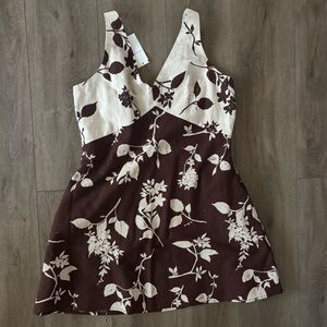 Linen floral dress